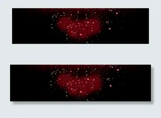 淘宝舞台心型飘花背景banner　