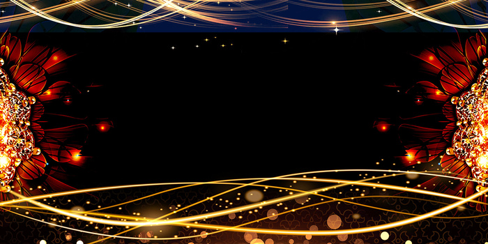 时尚大气黑金企业展板宣传背景设计