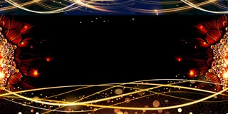 时尚大气黑金企业展板宣传背景设计