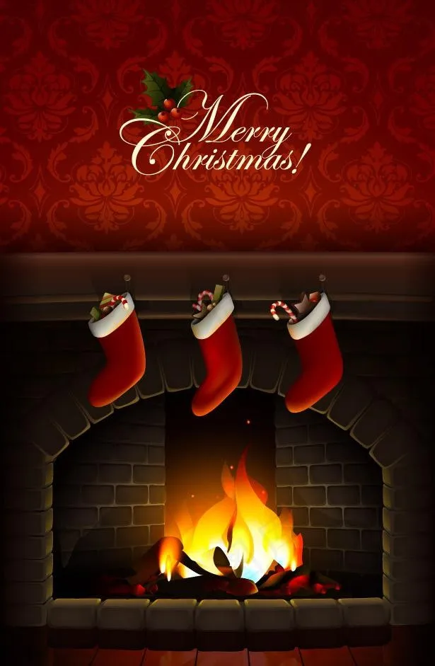 欧式花纹圣诞节背景图片eps,ai矢量模版下载