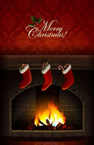 欧式花纹圣诞节背景图片