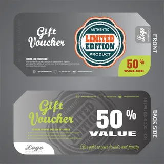 灰色背景优惠券图片1