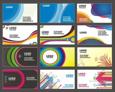 时尚潮流名片矢量素材