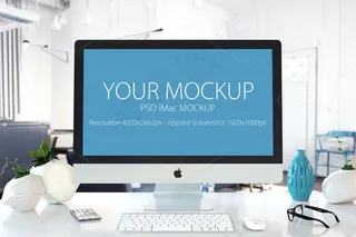 电脑界面屏幕设计效果图贴图样机模板...