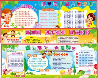 小学生安全卫生展板