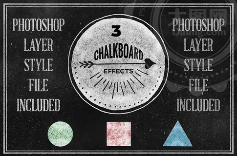 超酷的黑板粉笔字效果字体样式