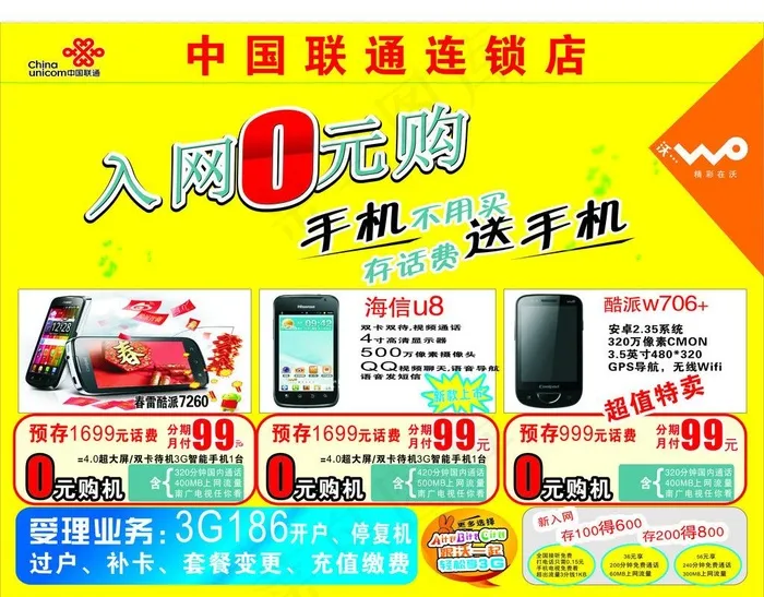 0元购机图片cdr矢量模版下载