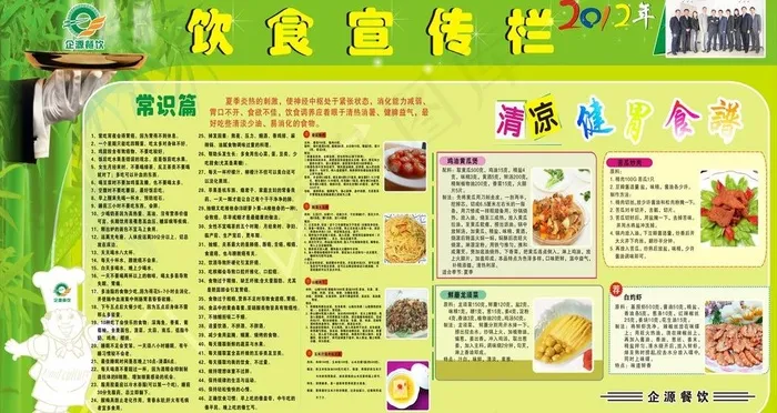 饮食宣传类图片cdr矢量模版下载