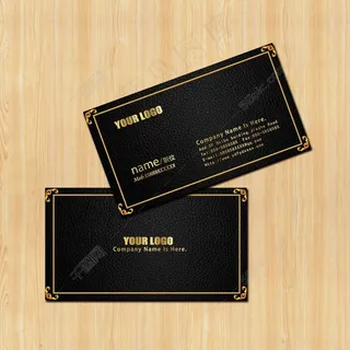 黑色皮革名片