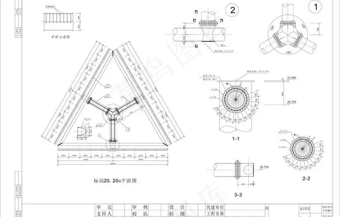 户外立柱牌钢结构图图片cdr矢量模版下载