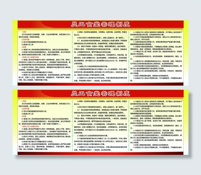 员工食堂管理制度图片(13228X5669(DPI:120))psd模版下载