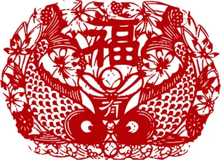 民族剪纸 鱼 矢量素材 AI源文件