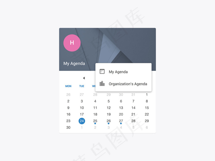 日历小部件移动手机APP界面UI
