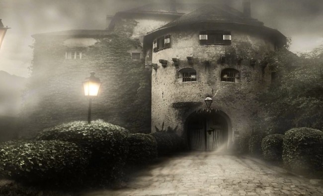 雾气古堡视频素材