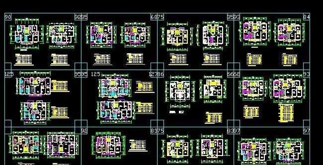 25个多层住宅经典户型施工图