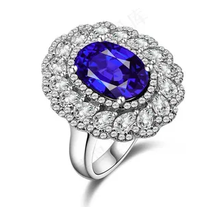 蓝宝石戒指图片