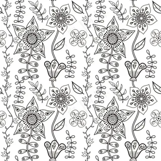 花无休止的花卉图案的无缝模式的无缝... 花无休止的花卉图案的无缝模式的无缝...