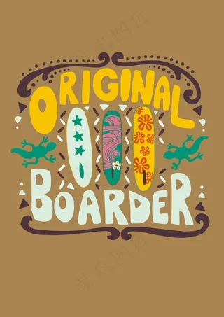 T恤图案设计图文组合英文字体