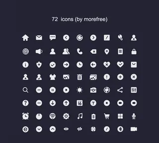 白色精致小图标PSD分层素材