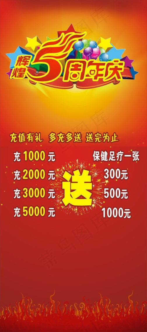 5周年庆cdr矢量模版下载