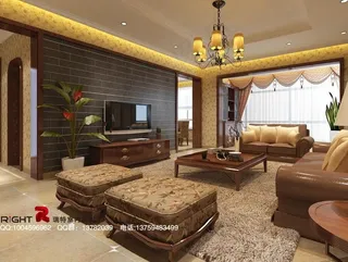 黄色调欧式客厅3dsmax2009...