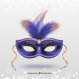 粉红色的狂欢节面具