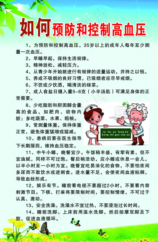 高血压图片psd模版下载