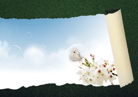 精美撕纸效果信纸小报海报背景