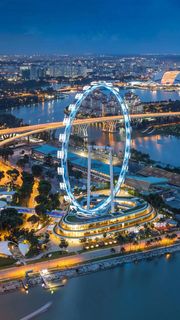 城市延时拍摄摩天轮高清摄影图片 城市延时拍摄摩天轮高清摄影图片