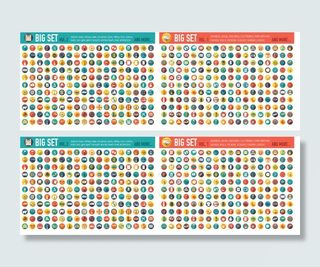 时尚生活圆形图标设计