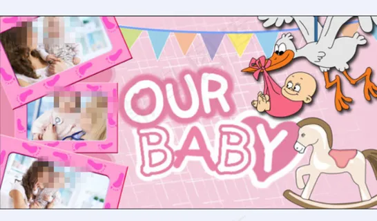 卡通孩子婴儿的照片展示专辑