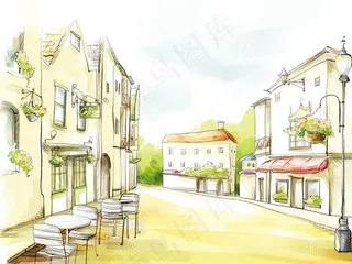 城市街道唯美意境