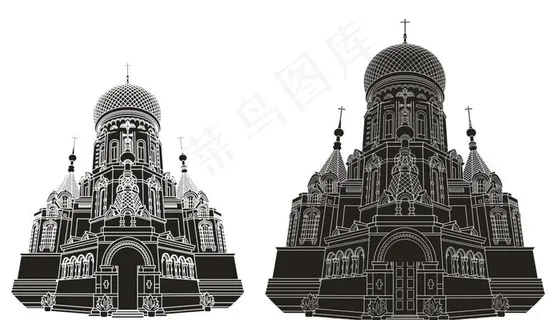 索菲亚教堂失量图图片