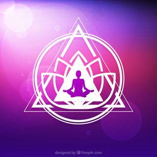 几何图形紫色瑜伽背景