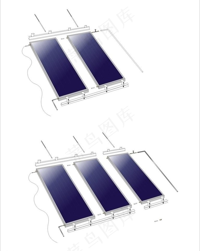 平板太阳能矢量图图片cdr矢量模版下载