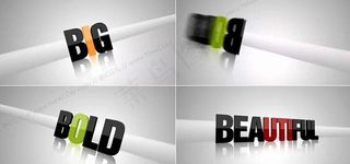 干净简洁的旋转交替字幕展示动画