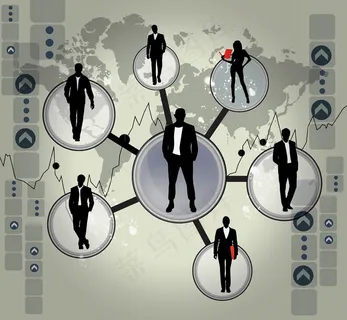 商务团队合作人物素材