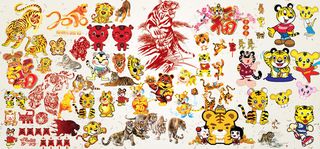 卡通老虎大全PSD分层素材