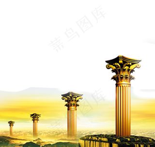 擎天罗马柱PSD模板