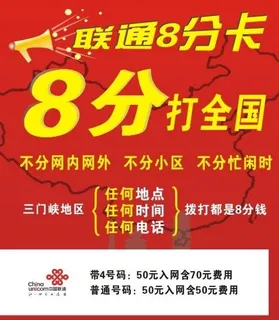 联通8分卡图片