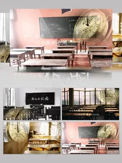 2018教室课桌同学聚会视频素材