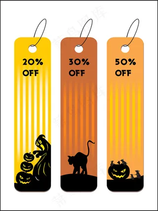 四套万圣节标签