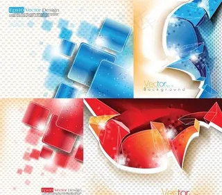 眩光的3D图形背景矢量素材