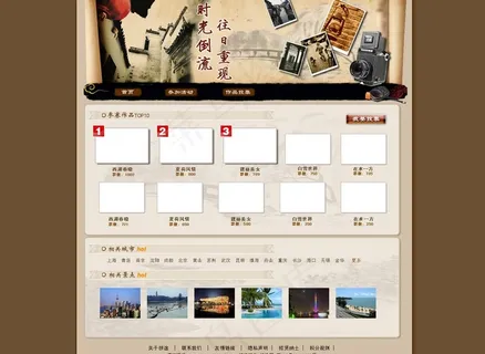 旅游网站模板图片