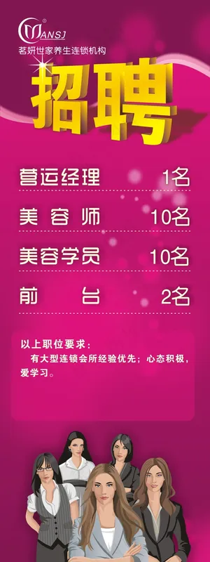 茗妍世家招聘展架