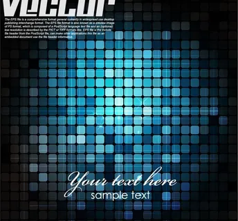 蓝色光影马赛克图片