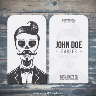 老式理发店卡骨架