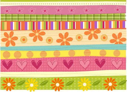 虚线花朵底纹背景矢量素材免费下载