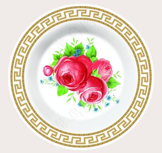 手绘大红玫瑰图片