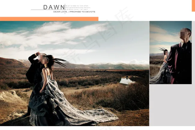 婚纱写真相册模板(5880X3920(DPI:245))psd模版下载